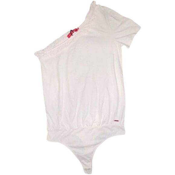 NWTs n:PHILANTHROPY Blossom Blue Bodysuit w/ Ruffled Neck - Picture 1 of 6